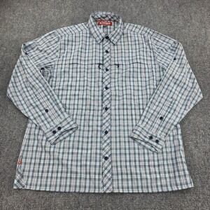 SIMMS Fishing Stone Cold LS Shirt Dark Moon Plaid UPF 30+ Sun Protection Mens XL